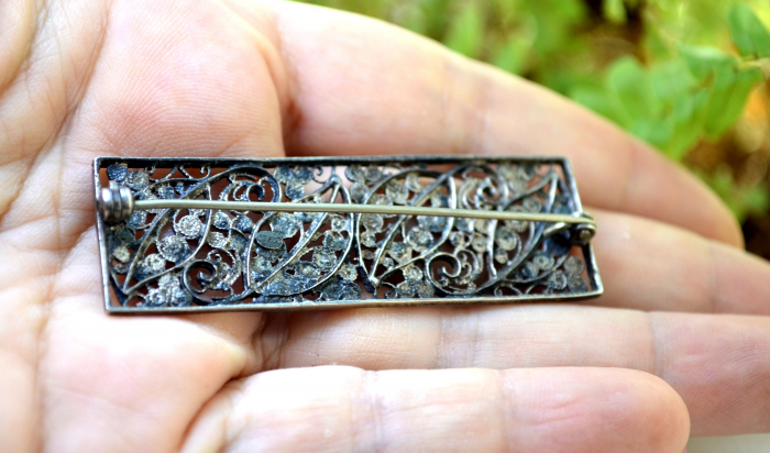 Brosa argint interbelica, filigran [3]