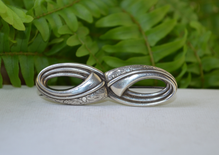 Brosa argint interbelica Funda, Jugendstil autentic [4]