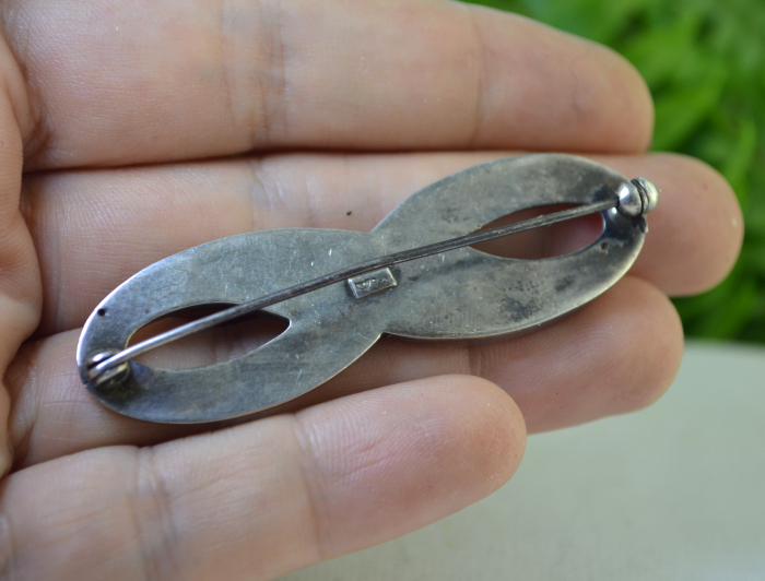 Brosa argint interbelica Funda, Jugendstil autentic [3]