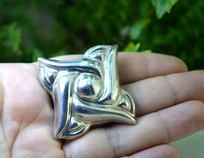 Brosa argint mexicana, design modernist [2]