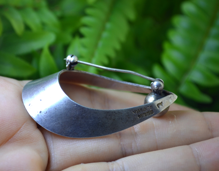 Brosa argint Mid-Century, designer danez [3]