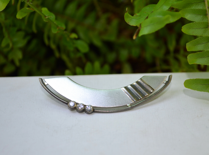 Brosa argint Mid-Century, estetica Matte Finish [4]