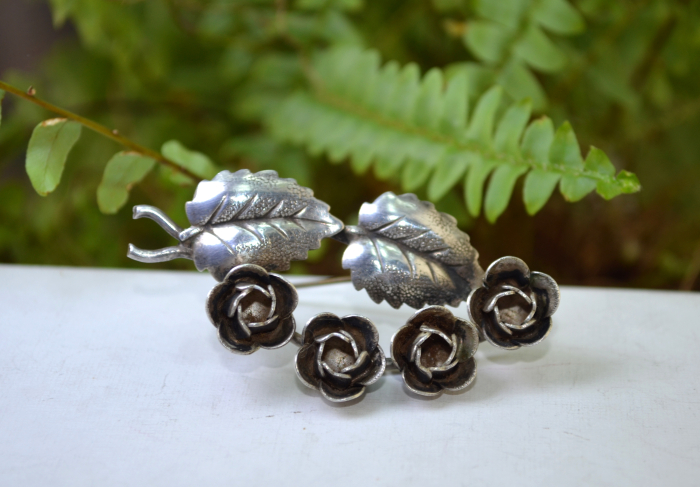 Brosa argint Mid-Century, model Floare vintage A Vintage Collection [4]