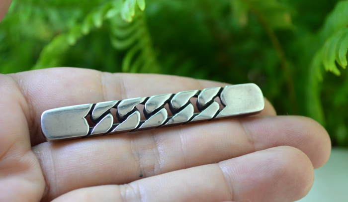 Brosa argint Mid-Century, semnata designer [2]