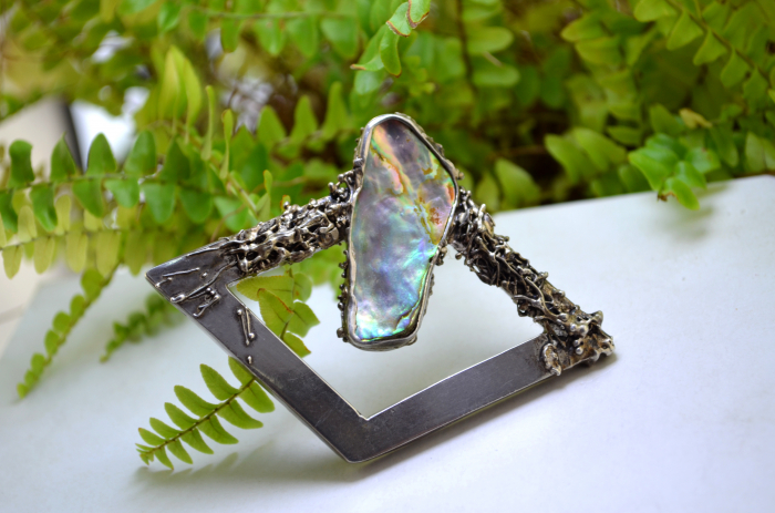 Brosa argint statement, Abalone [4]