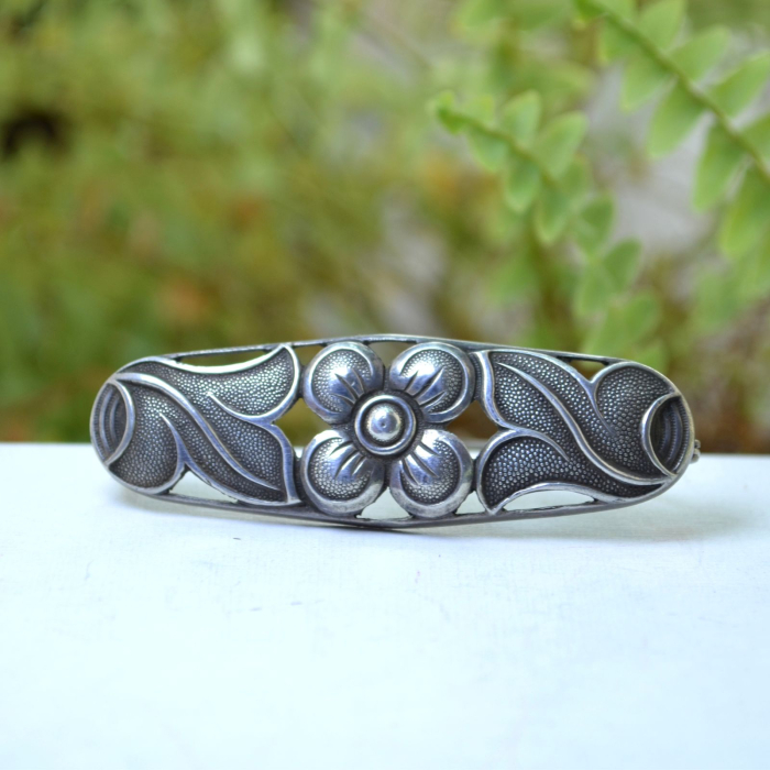 Brosa argint veche florala, Art Nouveau A Vintage Collection [4]