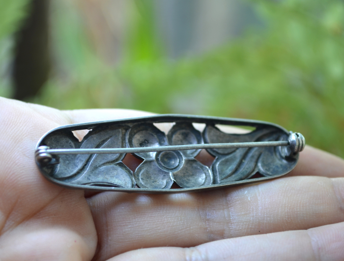 Brosa argint veche florala, Art Nouveau A Vintage Collection [3]