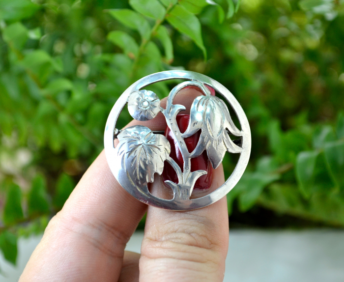 Brosa argint veche, Jugendstil [4]