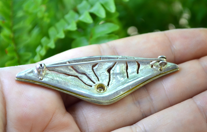 Brosa argint vintage, design modernist [3]