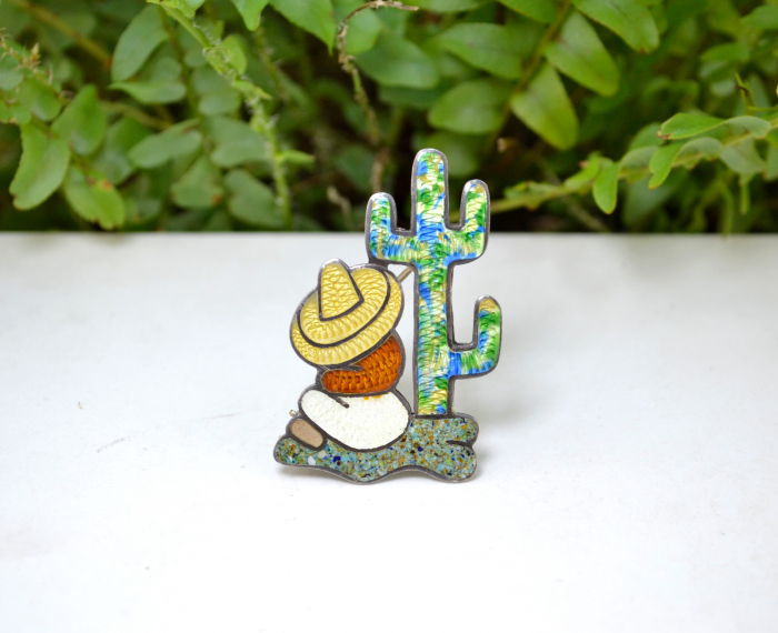 Brosa argint vintage Cactus,  Jeronimo Fuentes [4]