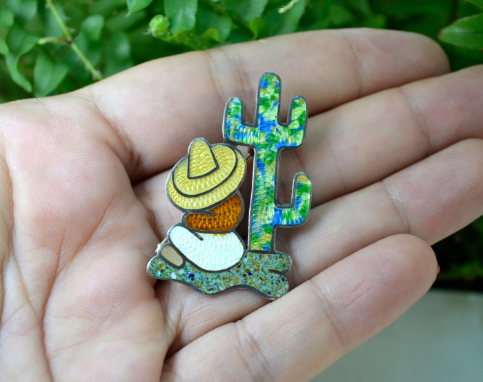 Brosa argint vintage Cactus,  Jeronimo Fuentes [2]