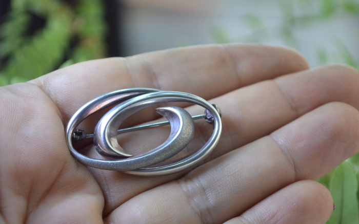 Brosa argint vintage geometrica, Moser Pfeil  A Vintage Collection [2]