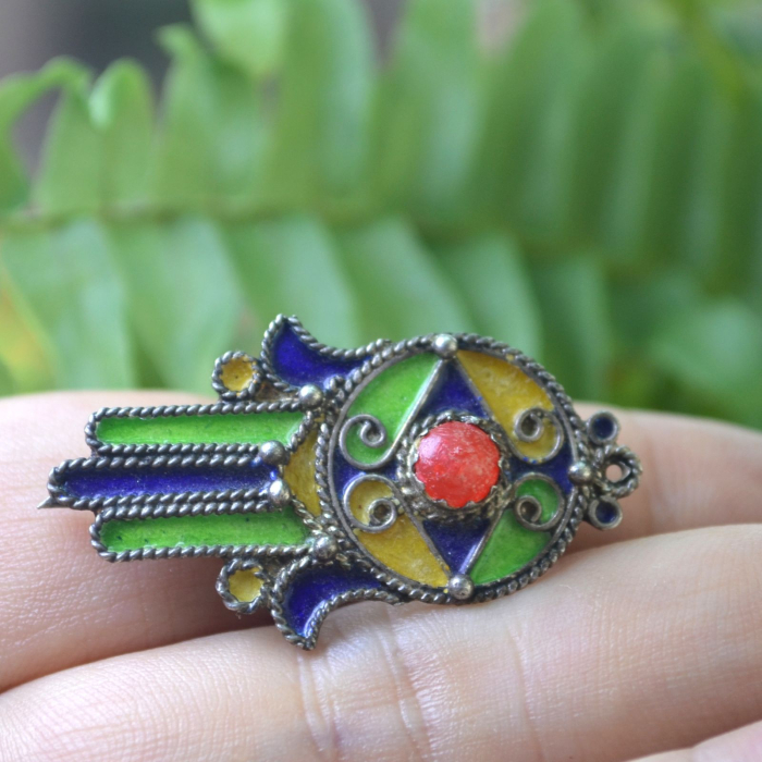Brosa argint vintage, Hamsa, Kabyle A Vintage Collection [2]