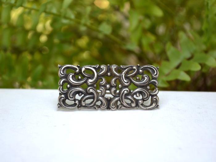 Brosa argint vintage Neo-Baroque florala [2]