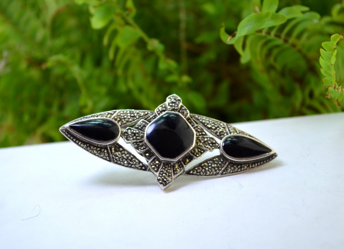 Brosa argint vintage statement, estetica Baroca [4]