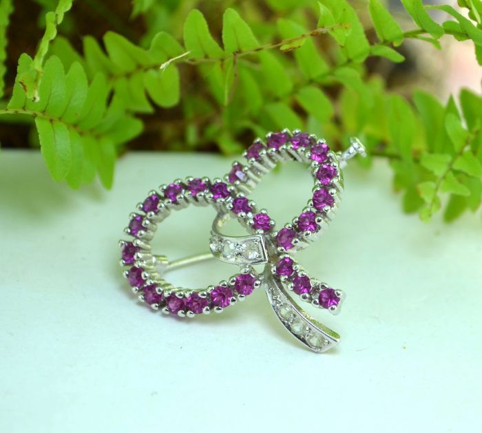 Brosa din argint vintage, rodiata, model Funda [4]