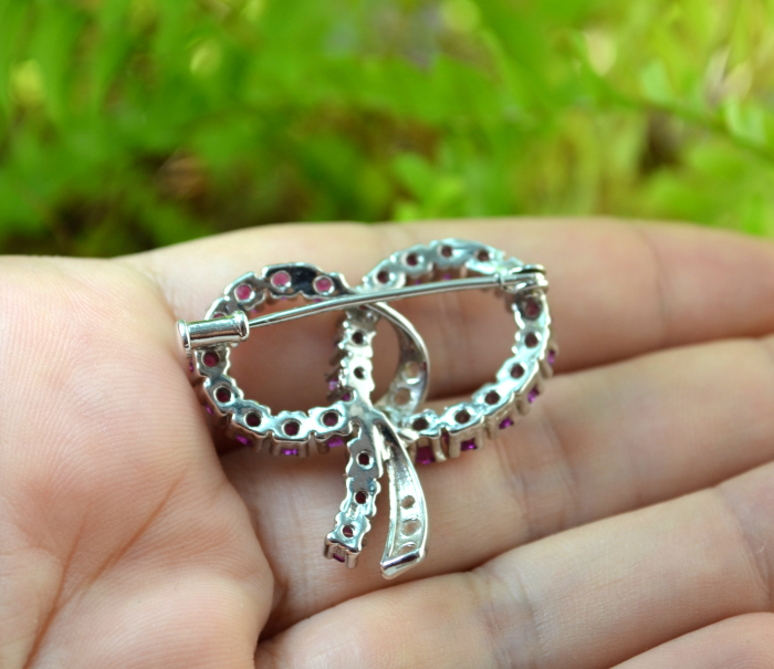 Brosa din argint vintage, rodiata, model Funda [3]