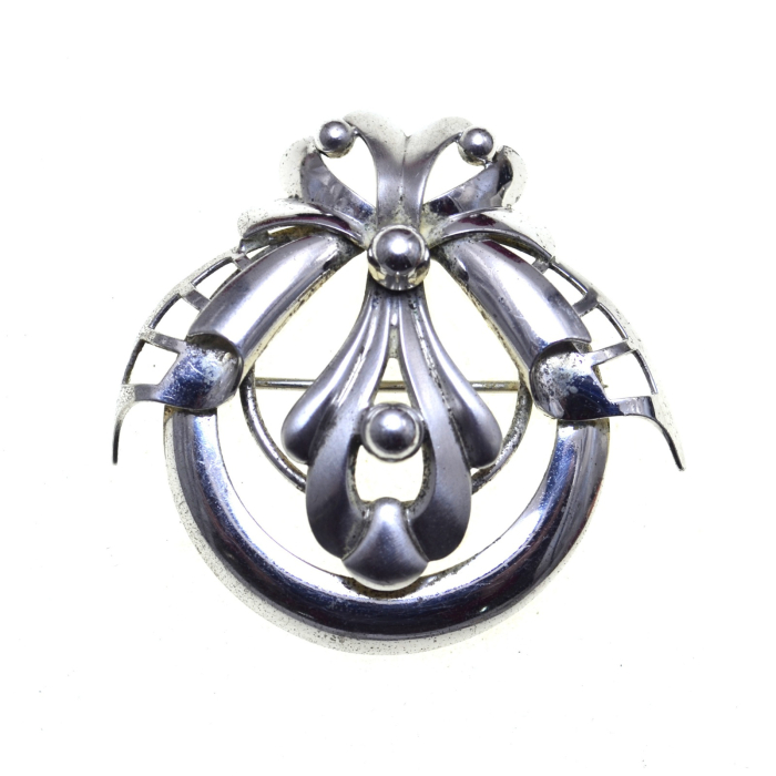 Brosa-pandant argint Mid-Century, atelier american [1]