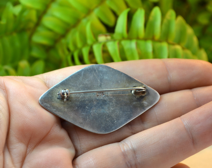 Brosa veche argint, design victorian Trandafiri [2]