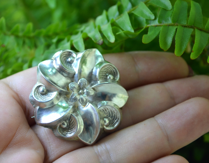 Brosa victoriana din argint, Belle Epoque [2]