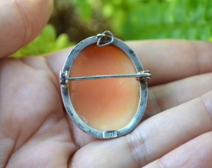 Camee autentica veche, brosa si pandantiv argint [3]