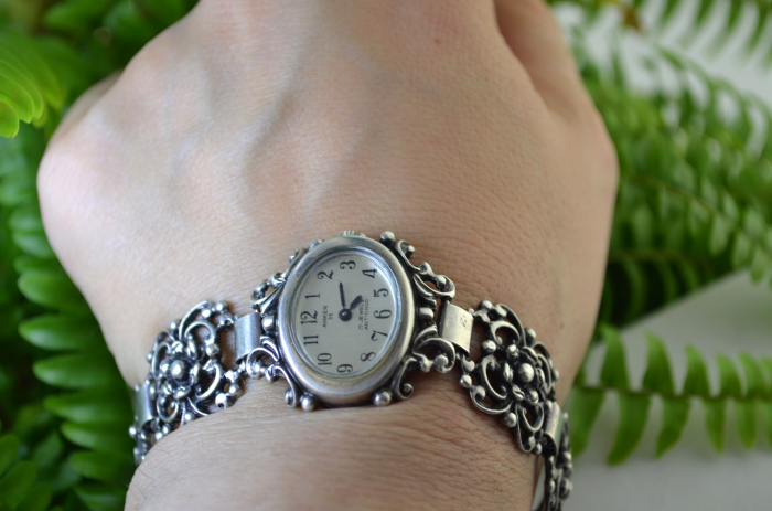 Ceas Anker cu bratara veche argint, design Neobaroc [3]