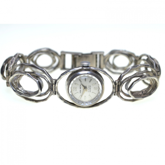 Ceas Dima Watch mecanic, bratara argint modernista [1]