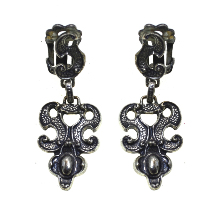 Cercei argint antici Neo-Baroque, semnati BAS [1]