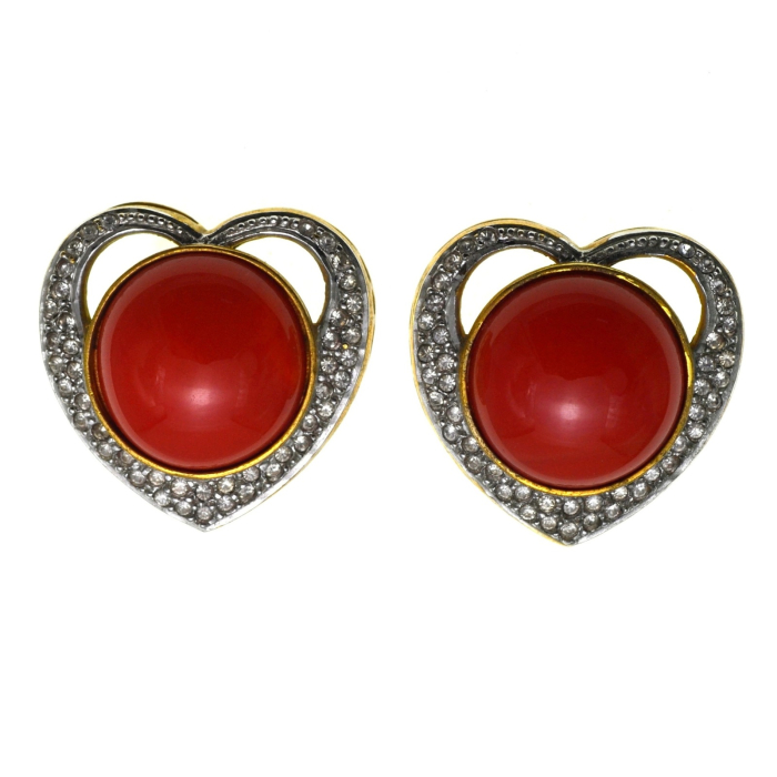 Cercei argint aurit, design romantic [1]