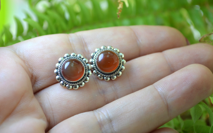 Cercei argint etnici, carneol A Vintage Collection [2]
