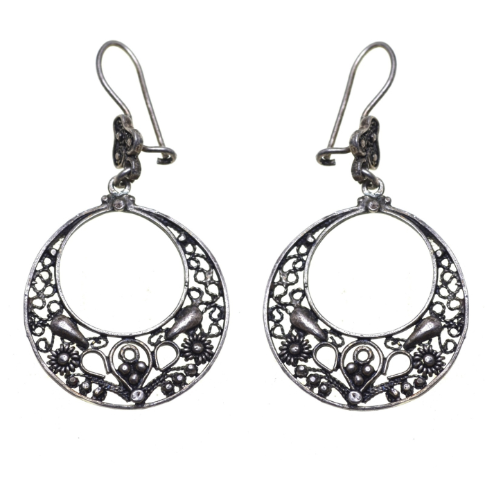 Cercei argint etnici Chandbali, filigran [1]