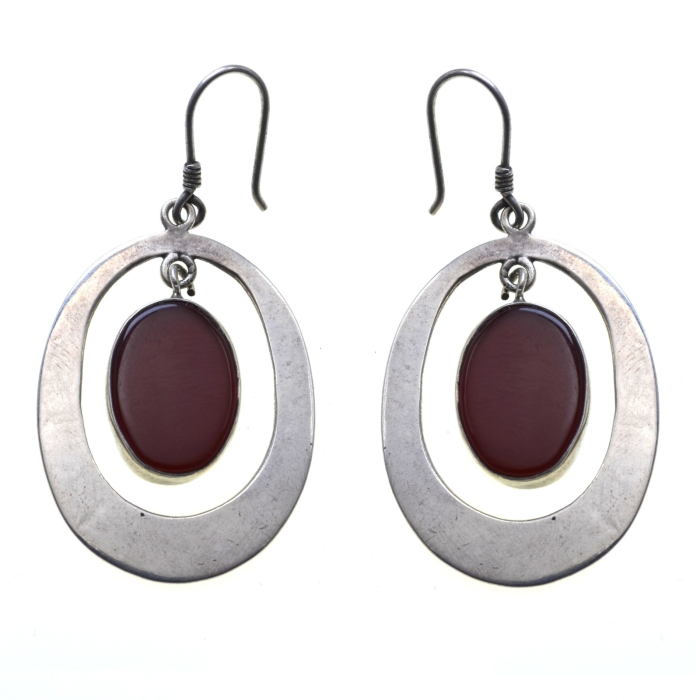 Cercei argint etnici orientali, Carneol [1]