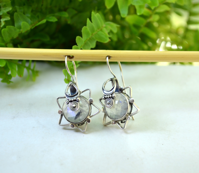 Cercei argint etnici, Piatra lunii [4]