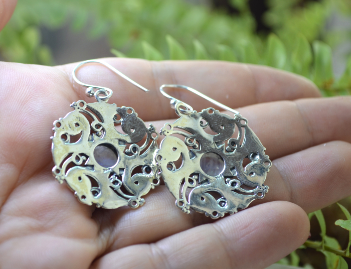 Cercei argint etnici, Piatra lunii, filigran A Vintage Collection [3]