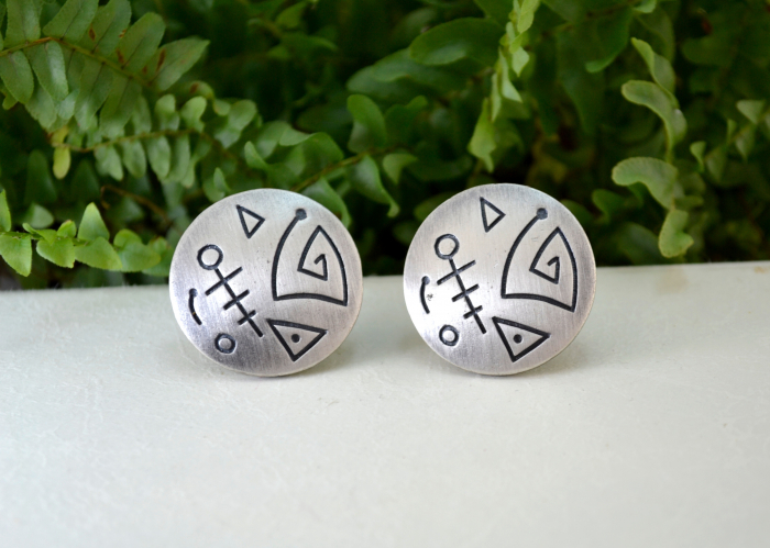 Cercei argint etnici, simboluri mexicane [4]