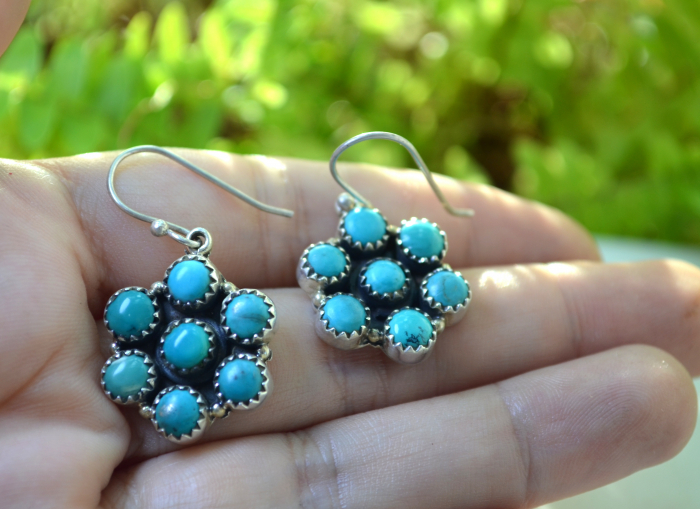 Cercei argint etnici, turcoaze naturale [2]