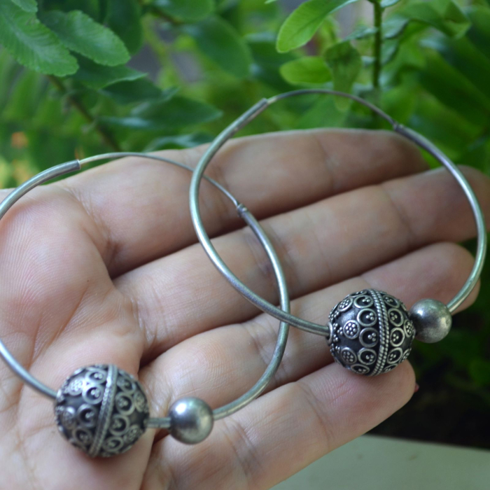 Cercei argint etnici vintage, Creole, Boho Chic A Vintage Collection [2]