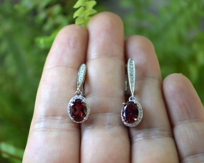 Cercei argint granate Mozambic si cristale CZ A Vintage Collection [2]