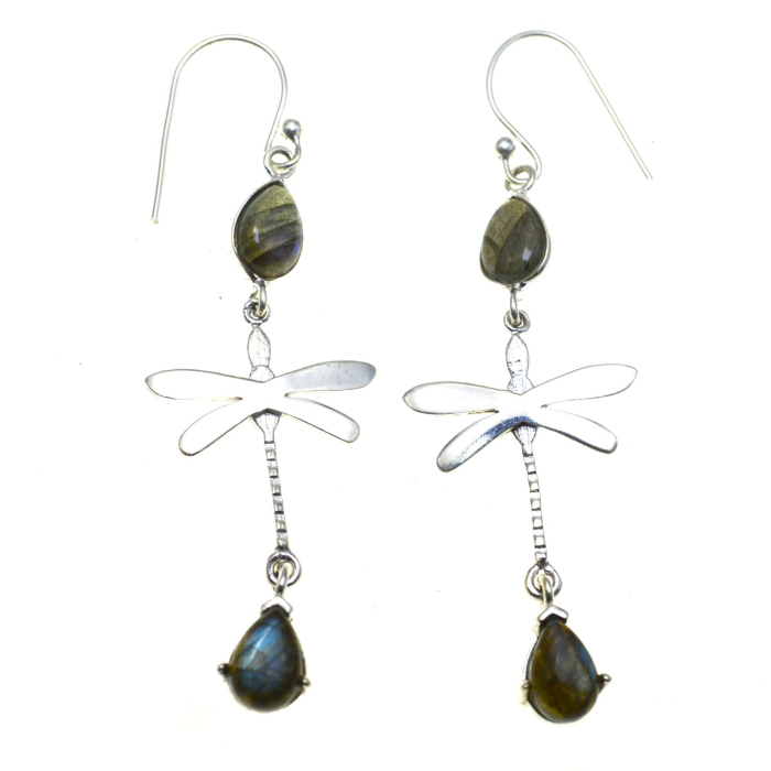 Cercei argint Libelule, Labradorite A Vintage Collection [1]