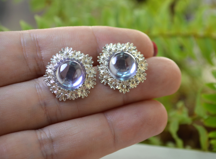 Cercei argint Margarete, Lavender Lucite A Vintage Collection [2]