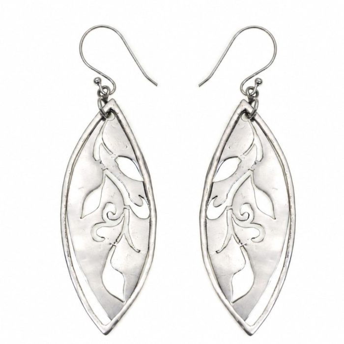 Cercei argint, model Frunze, design biomorphic A Vintage Collection [1]