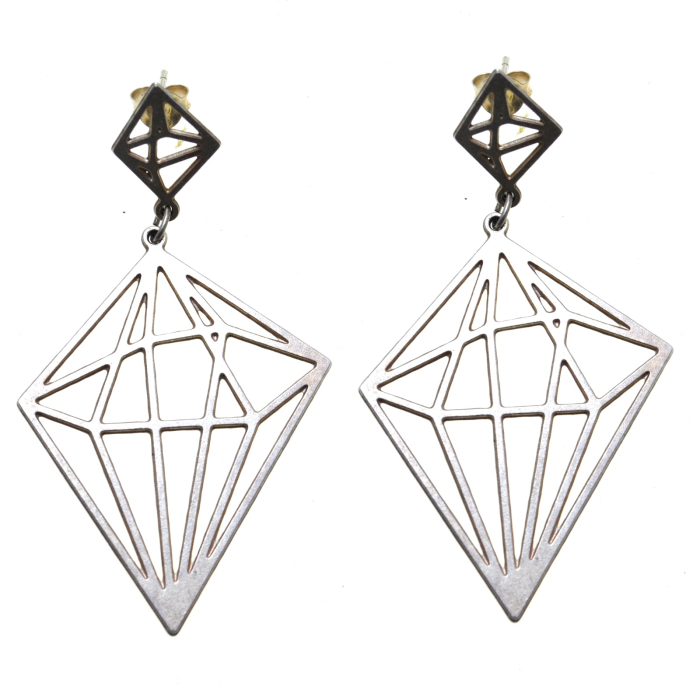 Cercei argint modernist Diamonds [1]