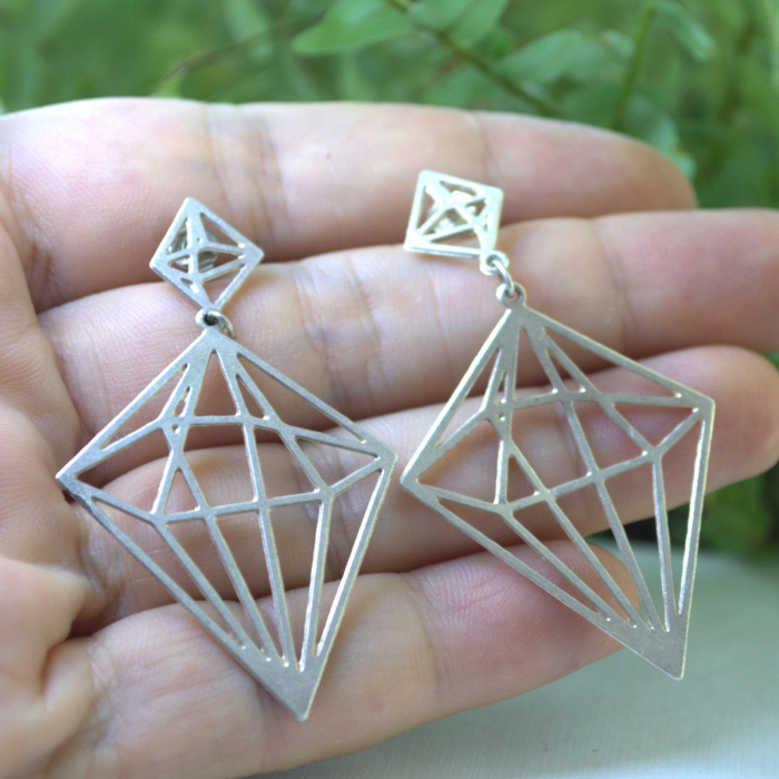 Cercei argint modernist Diamonds [2]