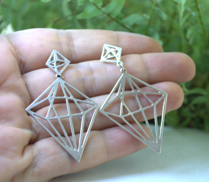 Cercei argint modernist Diamonds [2]