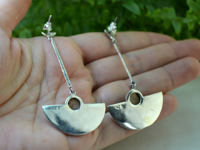 Cercei argint, Quartz rutilat [3]