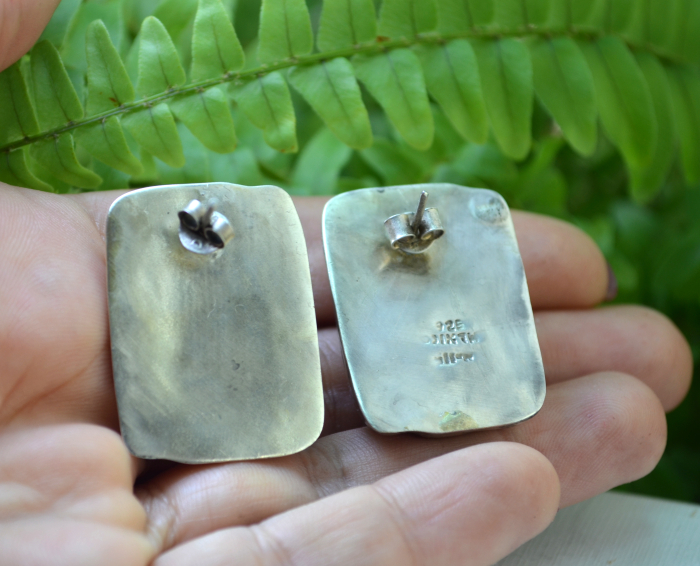 Cercei argint statement vintage, model geometric [3]