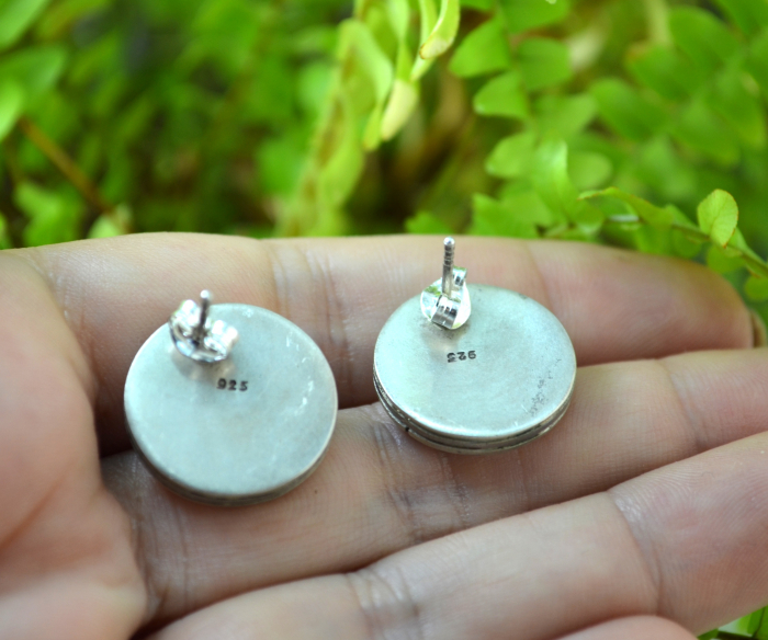 Cercei argint vintage, aspect modernist Matte finish [3]