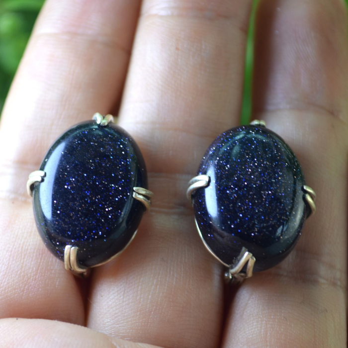 Cercei argint vintage, Blue Sunstone A Vintage Collection [2]