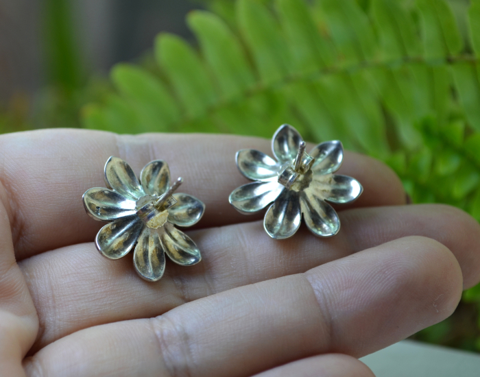 Cercei argint vintage crizanteme perle naturale A Vintage Collection [3]