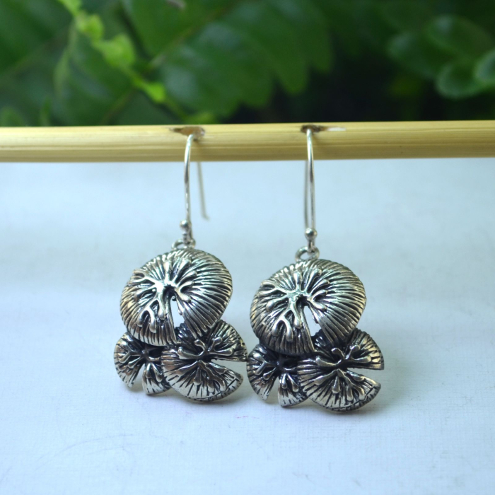 Cercei argint vintage, design modernist Sand dollar A Vintage Collection [4]